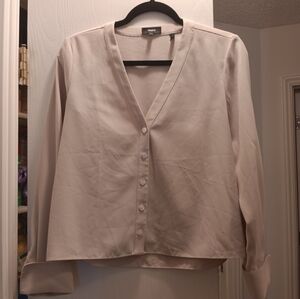 Theory Womens Button Down Cream